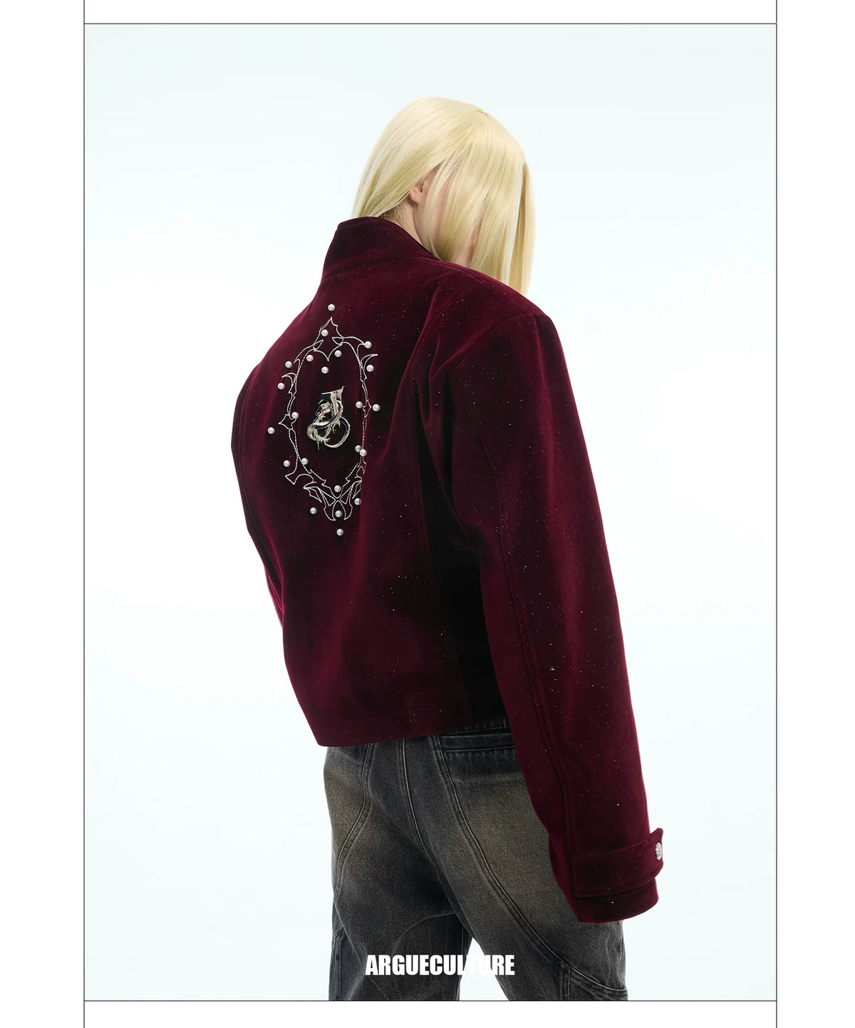 Fine-Glitter Metal Button Jacket | Loose Short Fit - description image 23