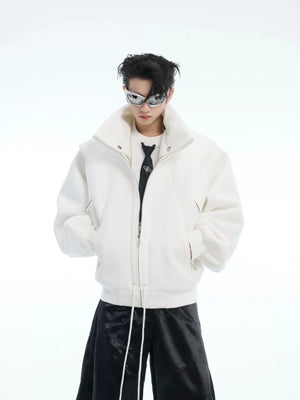 Deconstructed Zip Hoodie Jacket in Cotton Blend - main image 1