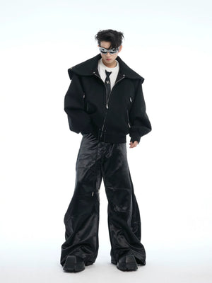 Deconstructed Zip Hoodie Jacket in Cotton Blend - main image 5
