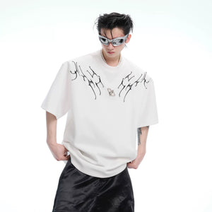 Spinal Bone Embroidered Oversized T-Shirt | Argue - main image 2