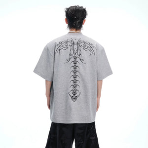 Spinal Bone Embroidered Oversized T-Shirt | Argue - main image 4