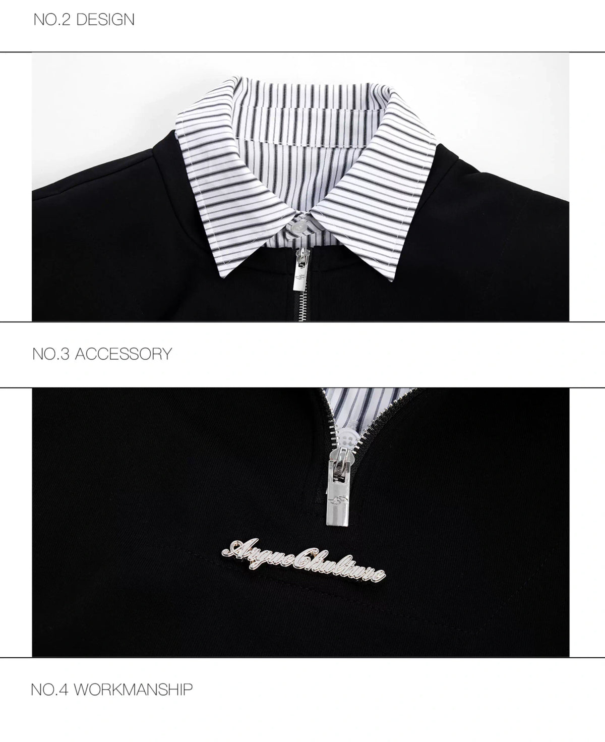 Relaxed Striped Faux-Two-Piece Shirt | Unisex Streetwear - description image 19