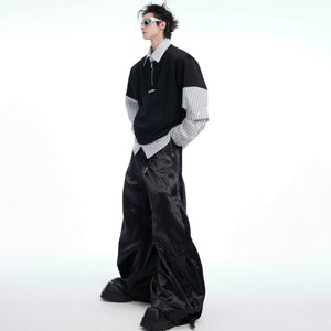 Relaxed Striped Faux-Two-Piece Shirt | Unisex Streetwear - main image 4
