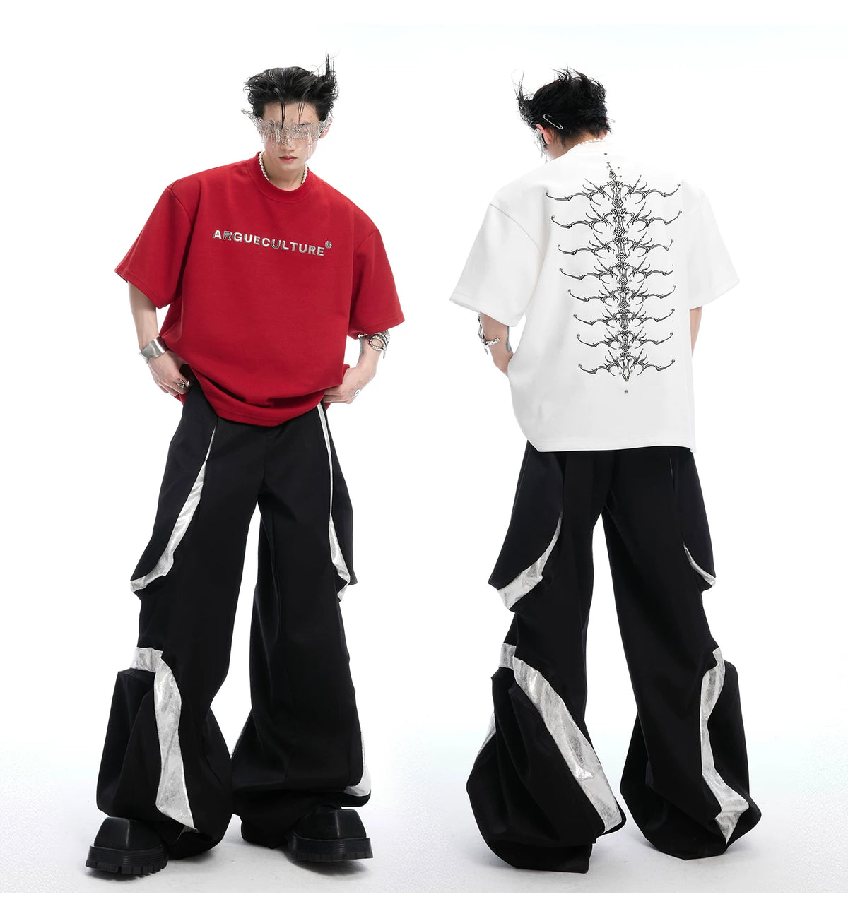 Embroidered Spine Graphic Cotton T-Shirt - description image 4