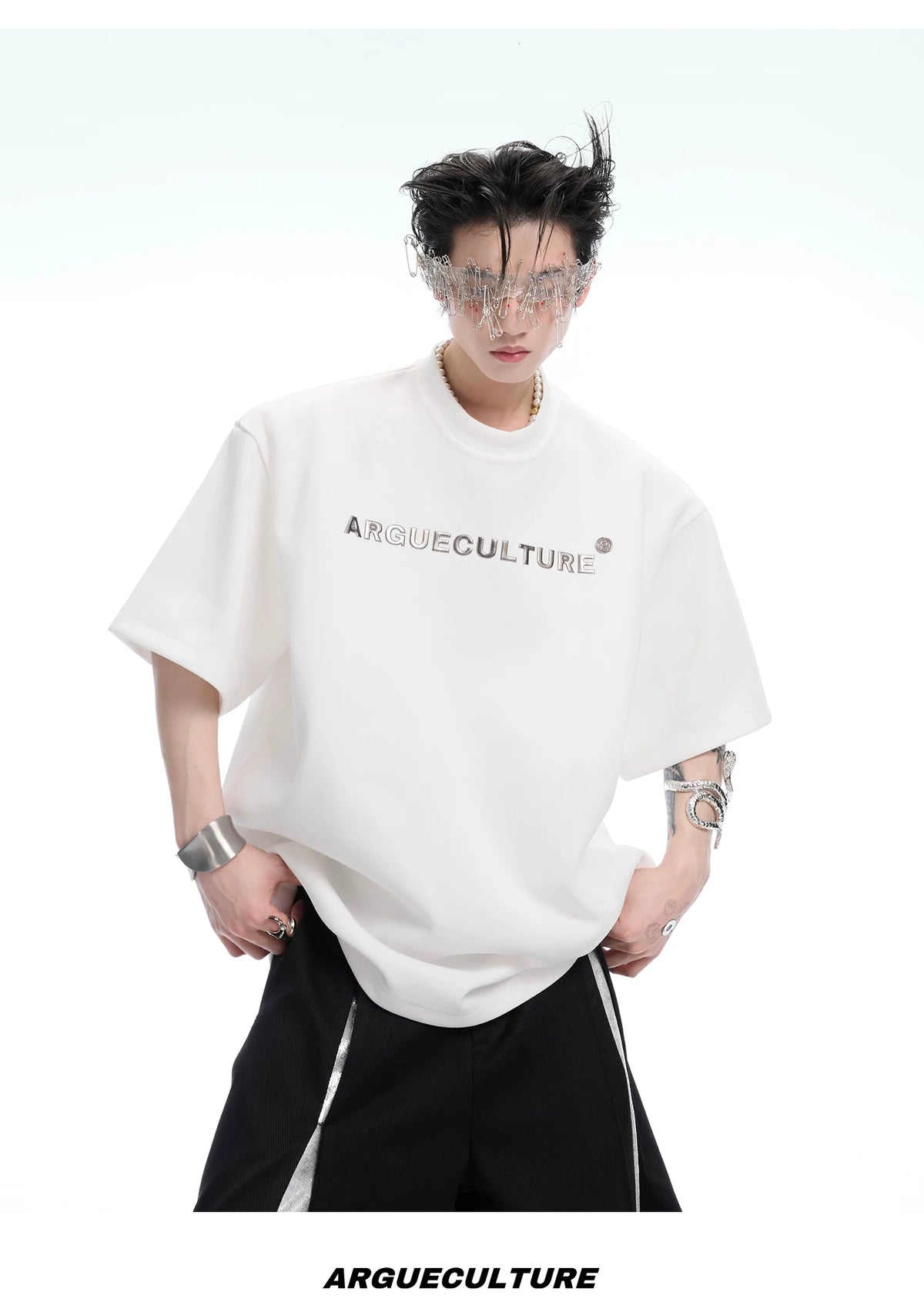 Embroidered Spine Graphic Cotton T-Shirt - description image 11