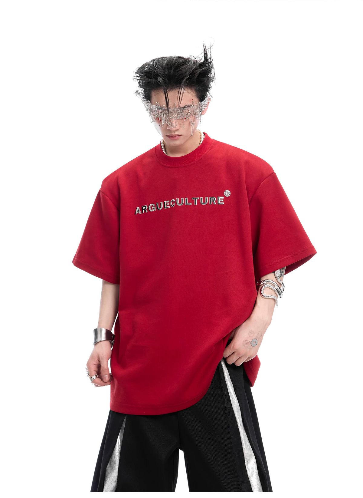 Embroidered Spine Graphic Cotton T-Shirt - description image 19