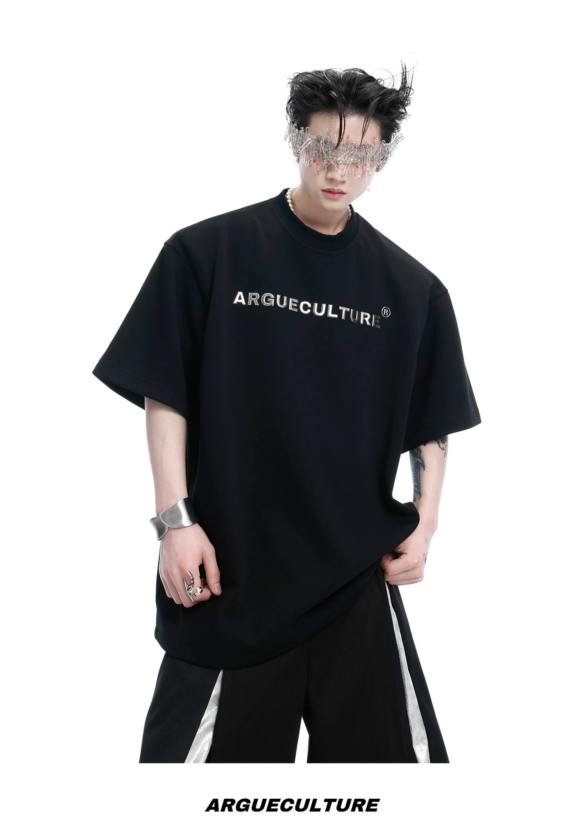 Embroidered Spine Graphic Cotton T-Shirt - description image 21