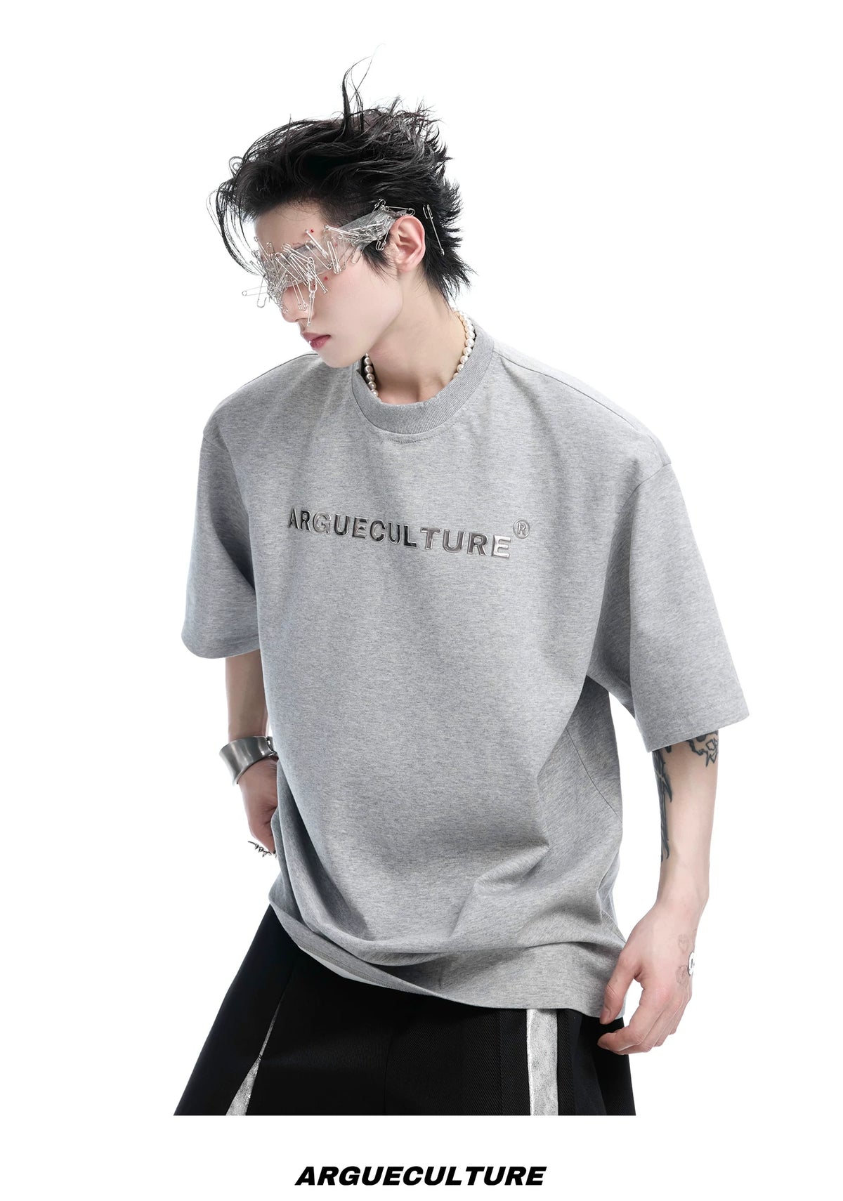 Embroidered Spine Graphic Cotton T-Shirt - description image 25