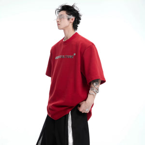 Embroidered Spine Graphic Cotton T-Shirt - main image 2