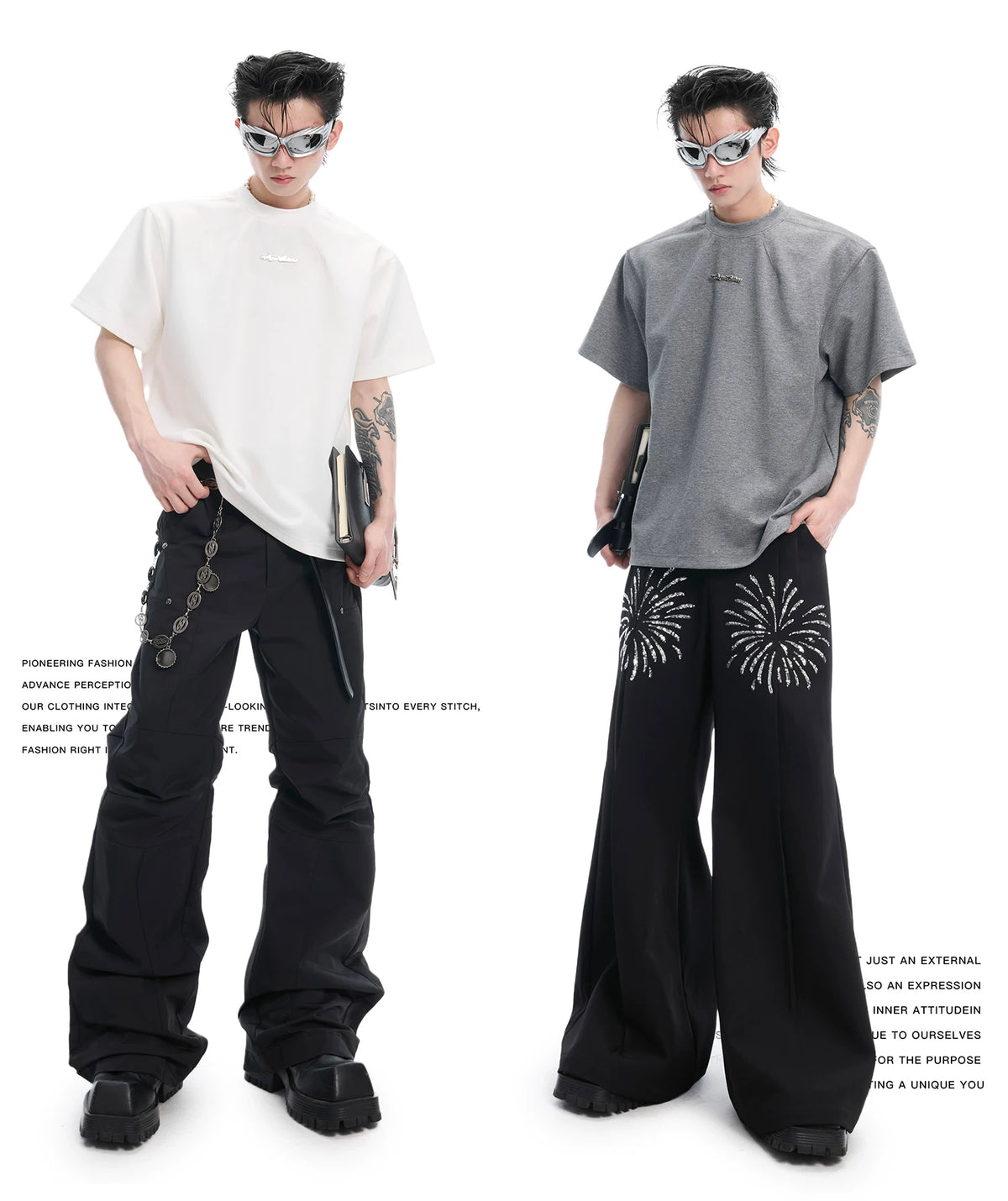 Boxy Cotton T-Shirt with Embroidered Spine Detail - description image 2