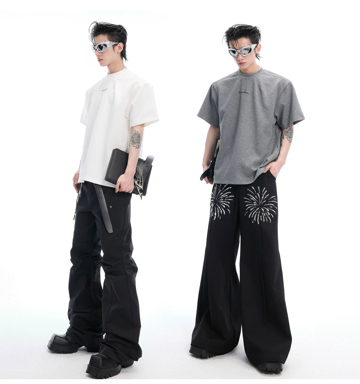 Boxy Cotton T-Shirt with Embroidered Spine Detail - description image 4