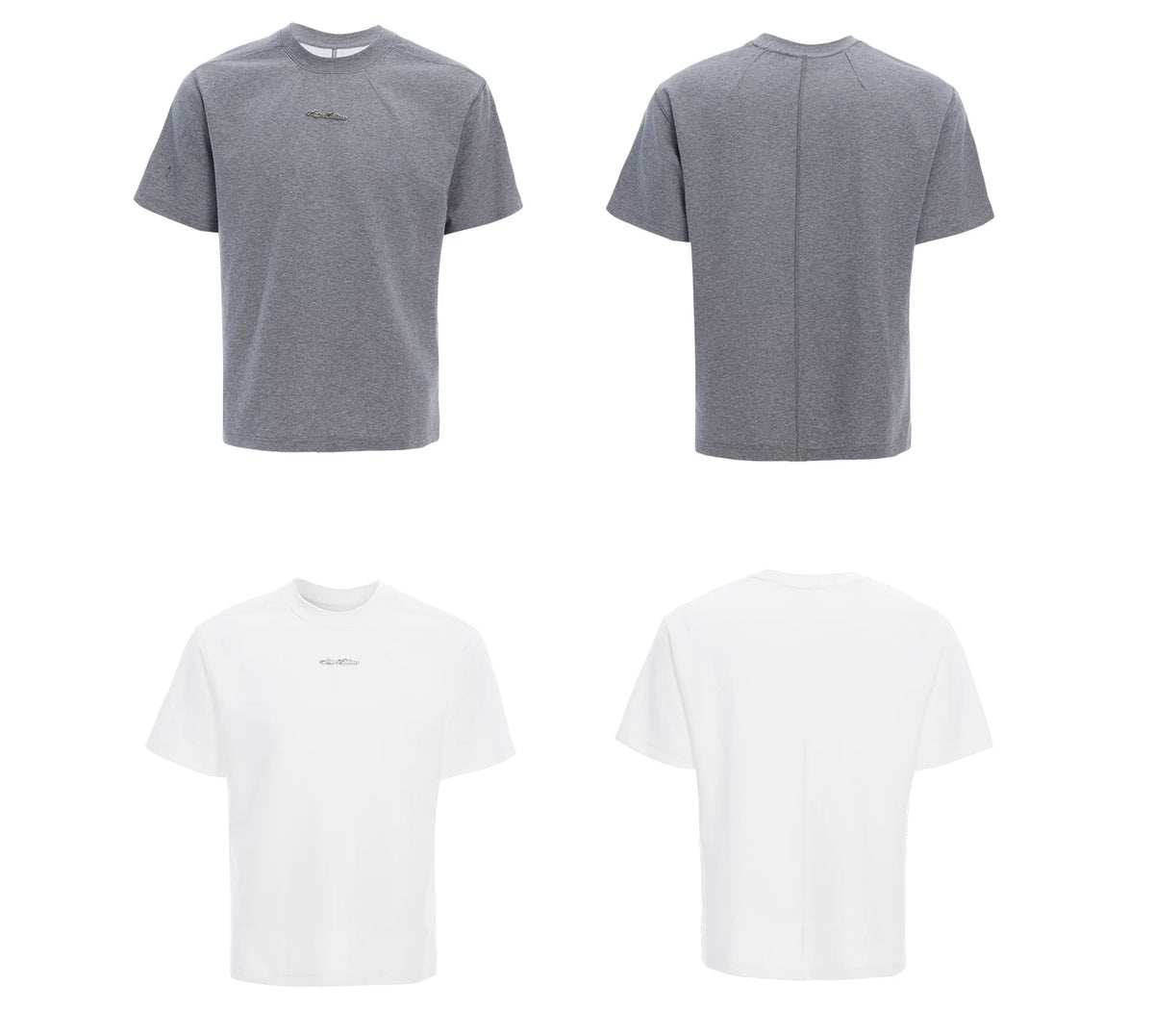 Boxy Cotton T-Shirt with Embroidered Spine Detail - description image 14