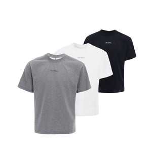 Boxy Cotton T-Shirt with Embroidered Spine Detail - main image 1