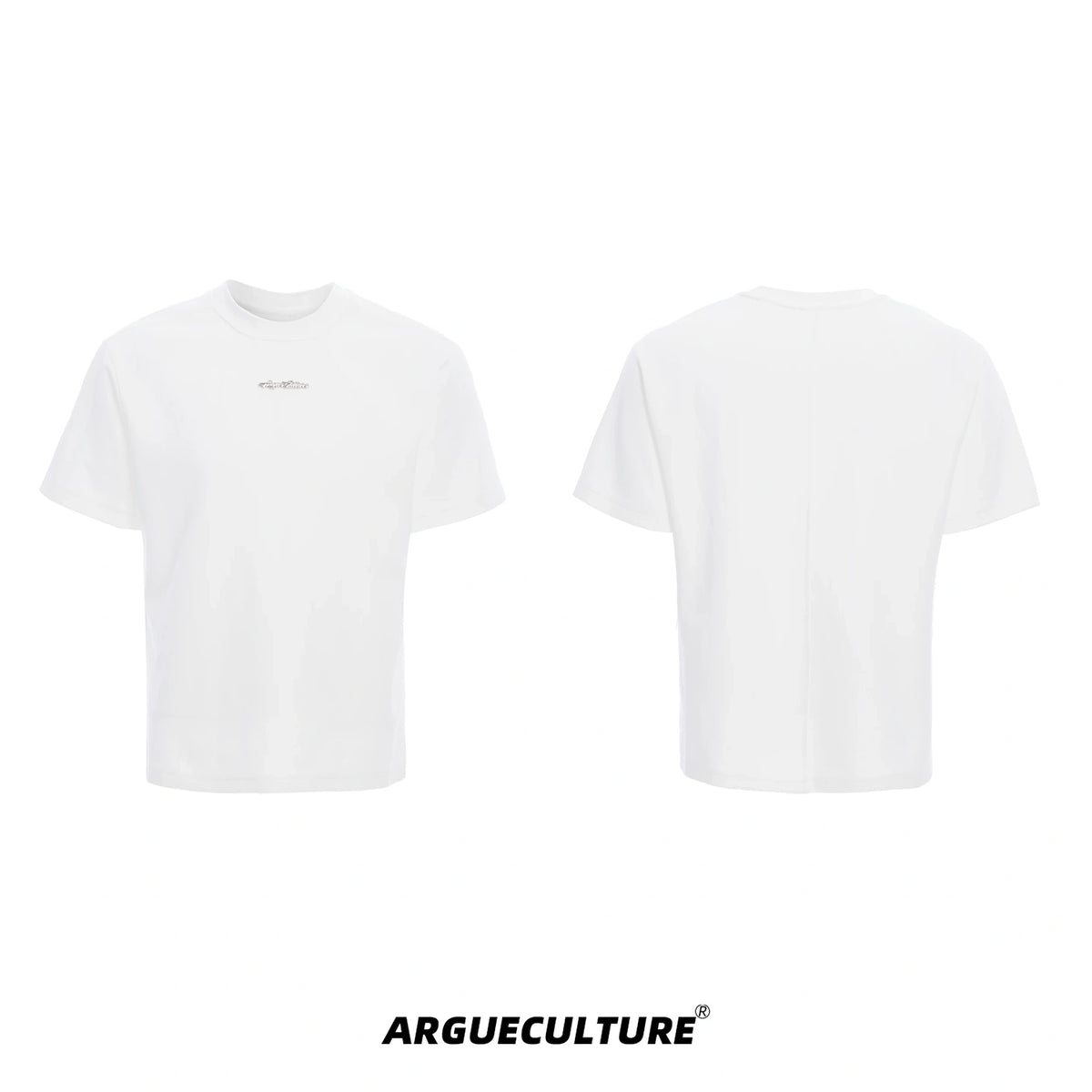 Boxy Cotton T-Shirt with Embroidered Spine Detail - White