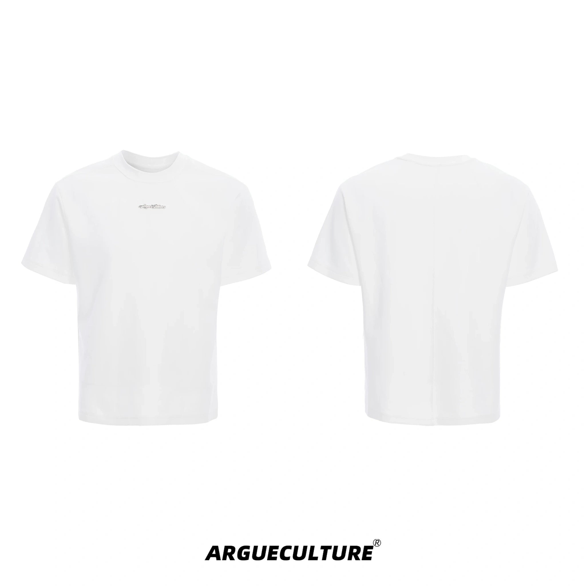 Boxy Cotton T-Shirt with Embroidered Spine Detail - White
