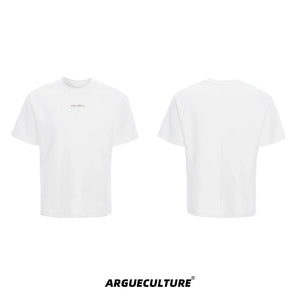 Boxy Cotton T-Shirt with Embroidered Spine Detail - White