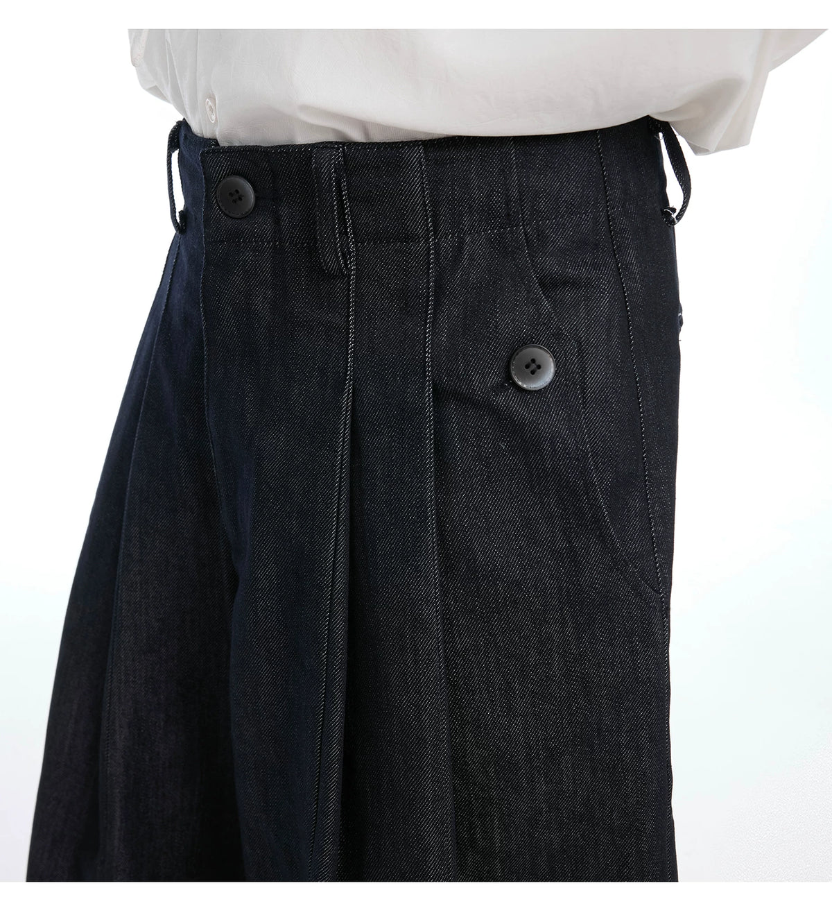 Heavyweight Raw Denim Wide-Leg Jeans | Relaxed Fit - description image 6