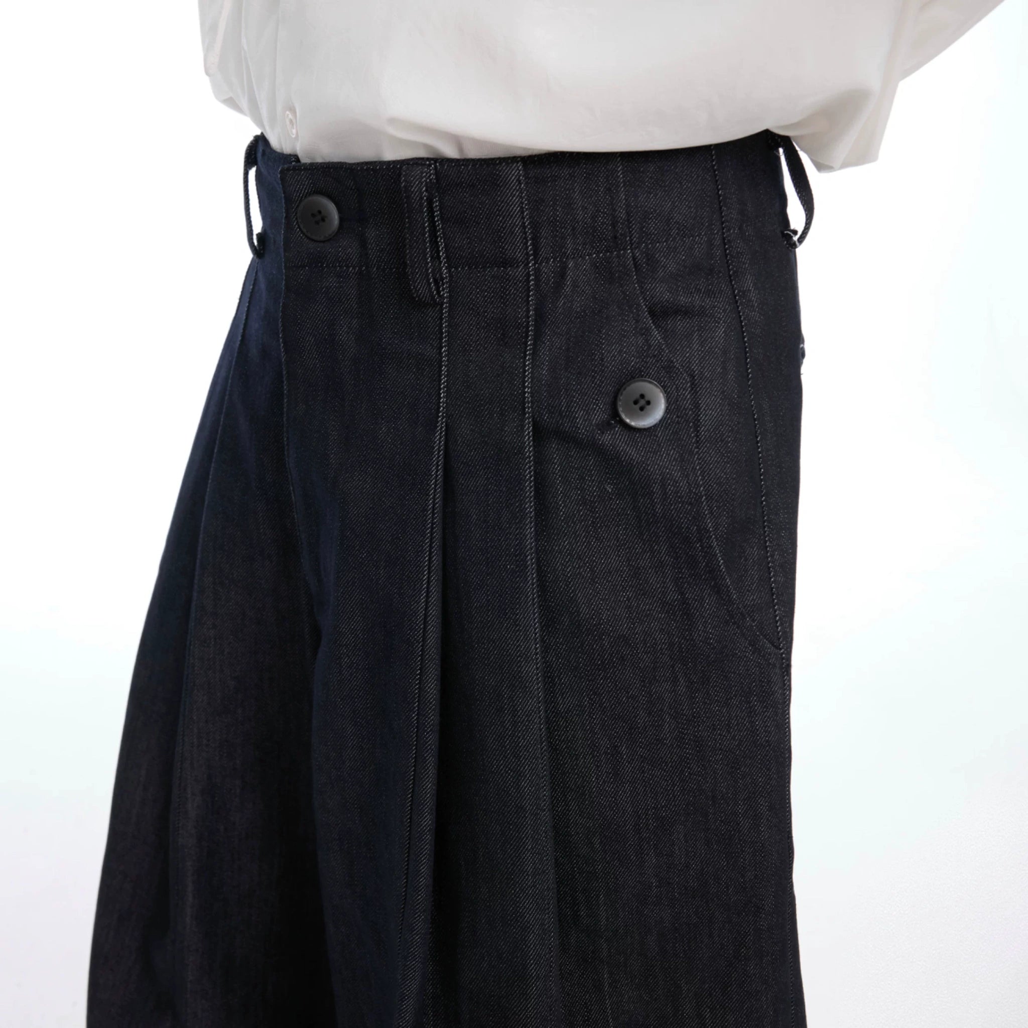 Heavyweight Raw Denim Wide-Leg Jeans | Relaxed Fit - main image 3