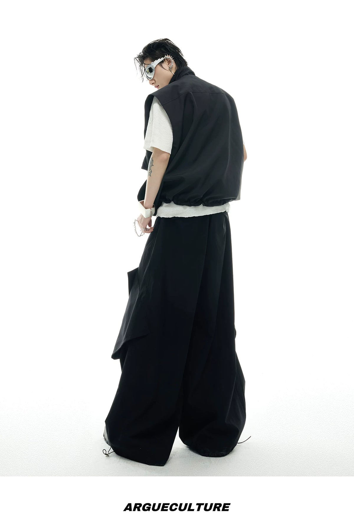 Irregular Drawstring Vest and Bottoms Set - description image 8