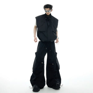 Irregular Drawstring Vest and Bottoms Set - main image 1