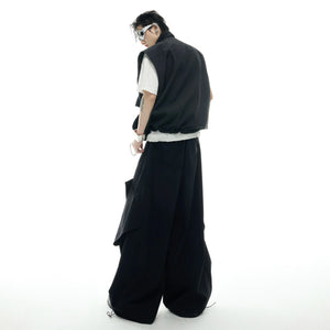 Irregular Drawstring Vest and Bottoms Set - main image 4