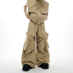 Irregular Drawstring Vest and Bottoms Set - main image 5