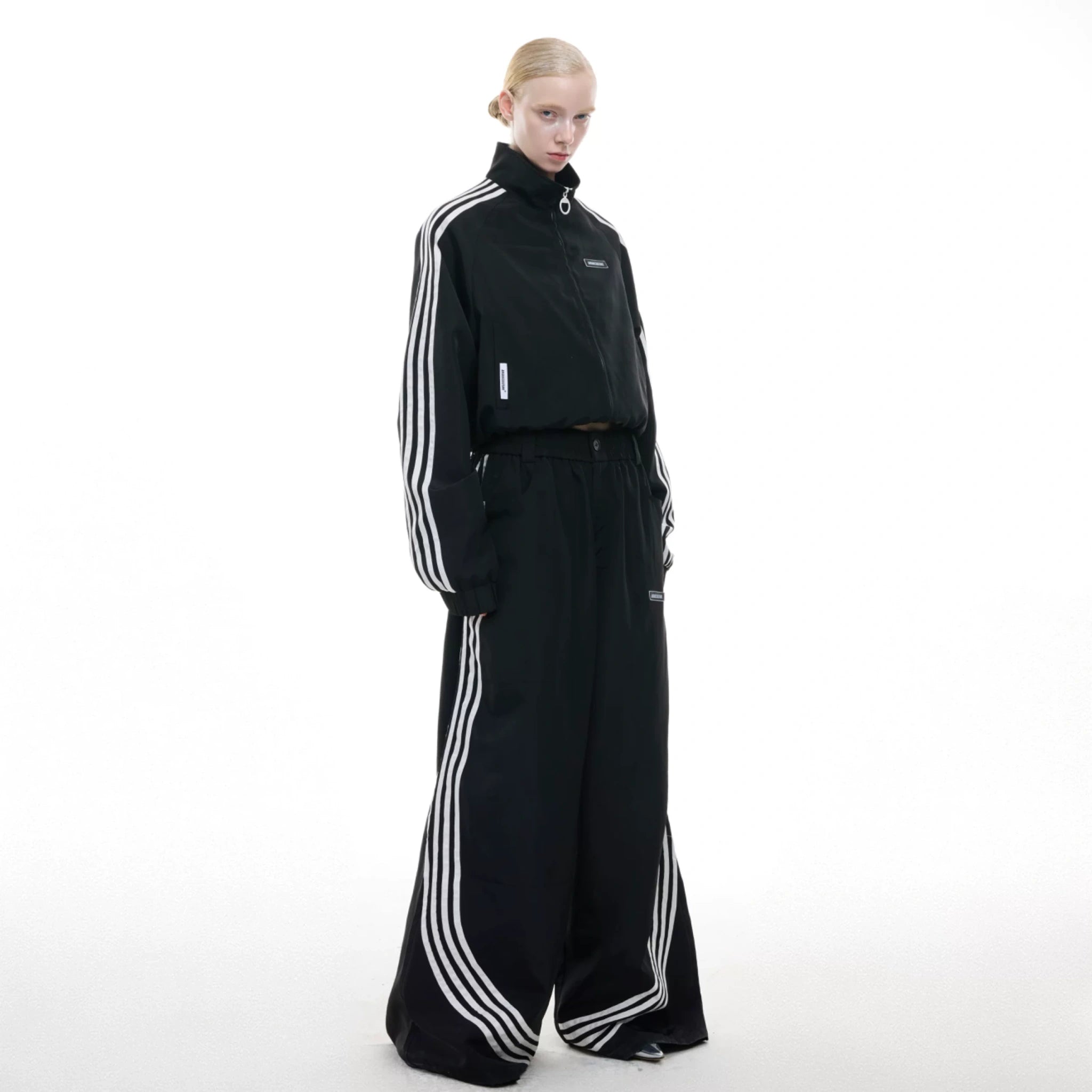 Retro Stand-Collar Trackwear Jacket and Pants - main image 2