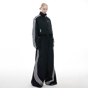 Retro Stand-Collar Trackwear Jacket and Pants - main image 2