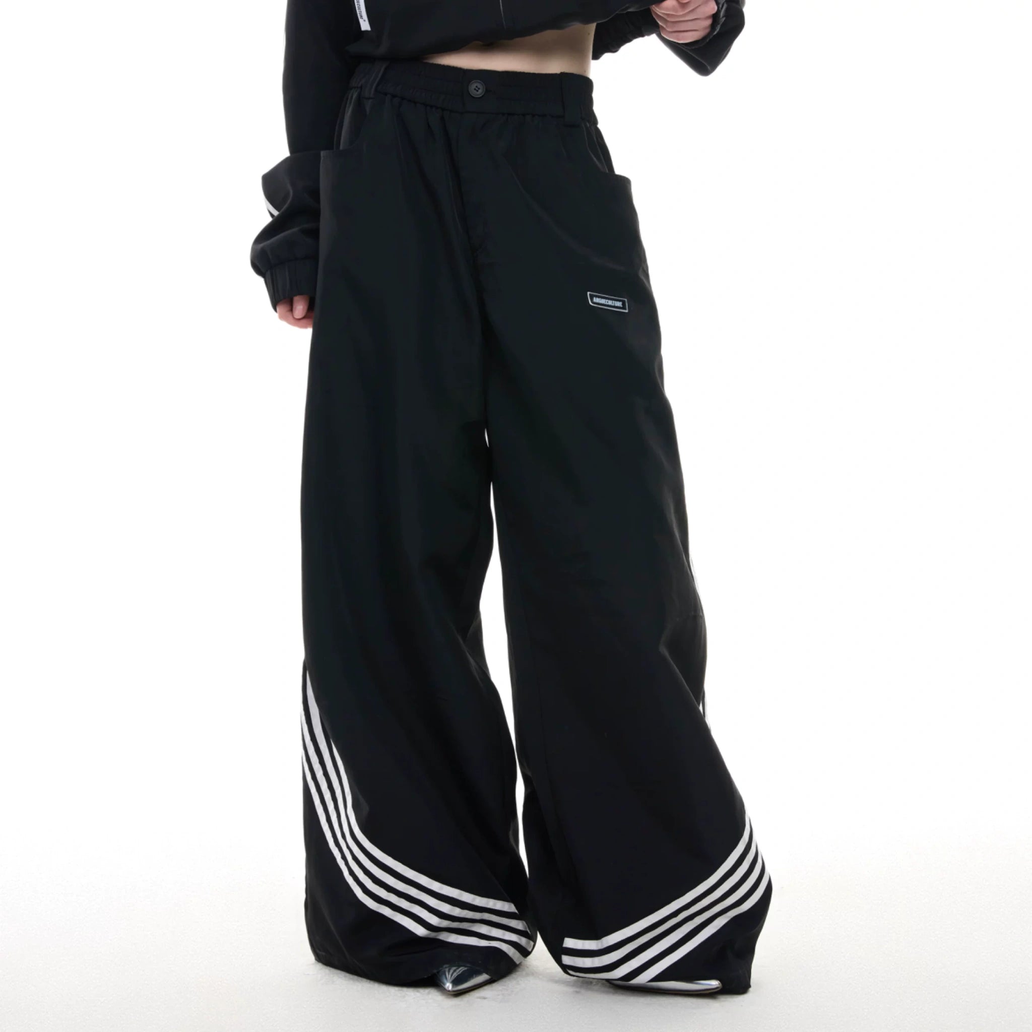 Retro Stand-Collar Trackwear Jacket and Pants - main image 4