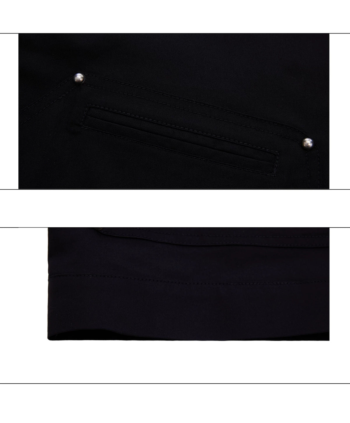 Deconstructed PU-Panel Short-Sleeve Jacket - description image 15