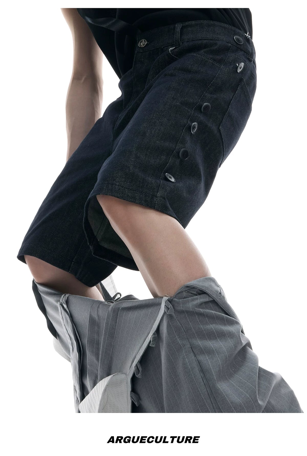 Deconstructed Striped Suit Separates | Grey Streetwear - description image 8