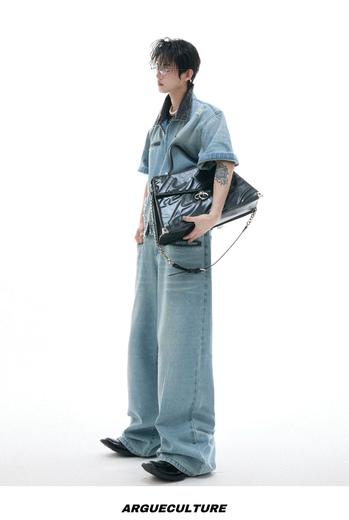 Washed Denim Jacket and Trouser Set | Streetwear - description image 10