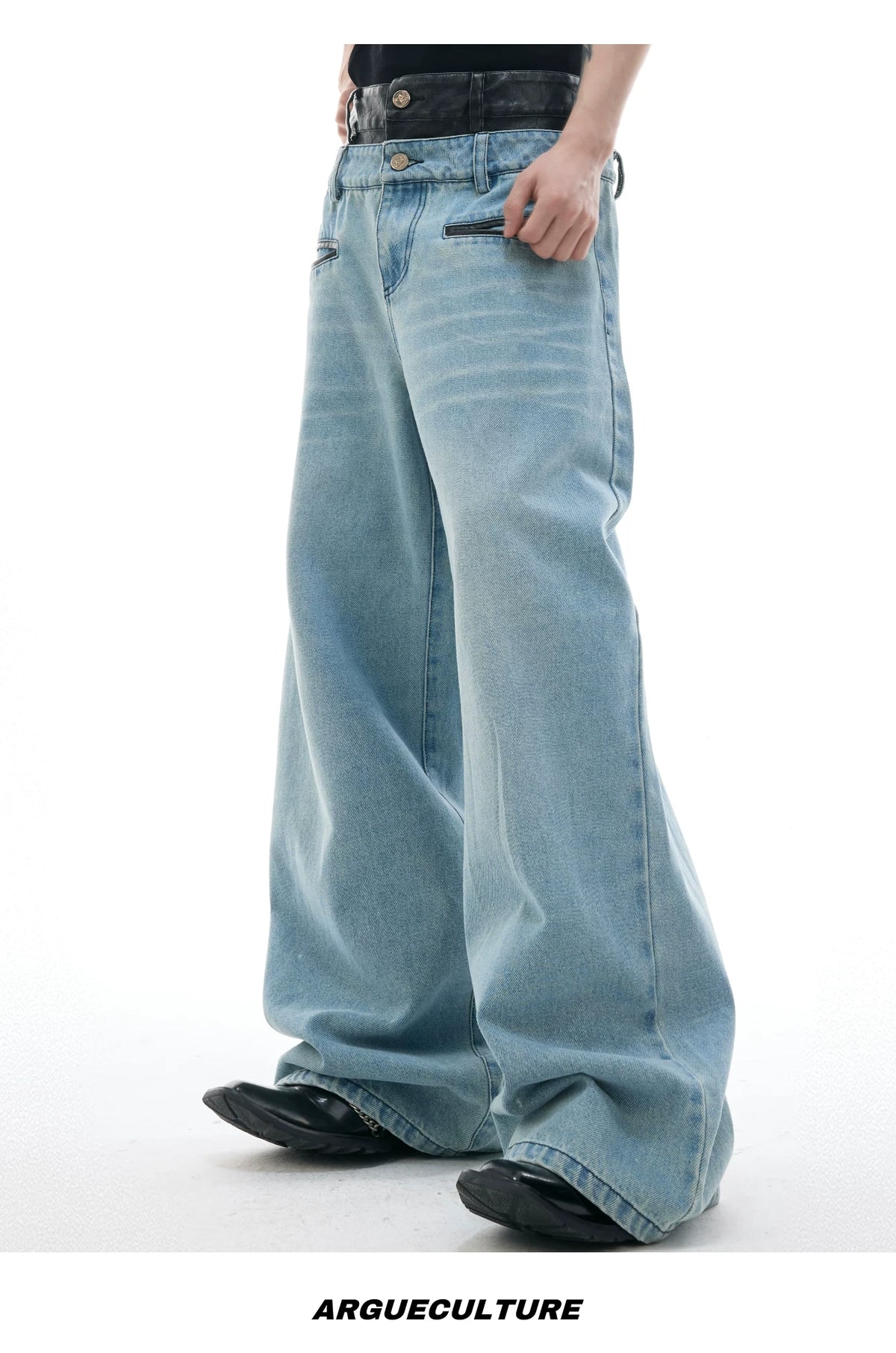 Washed Denim Jacket and Trouser Set | Streetwear - description image 14