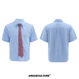 Relaxed Double-Collar Tie Shirt in Lavender - Blue
