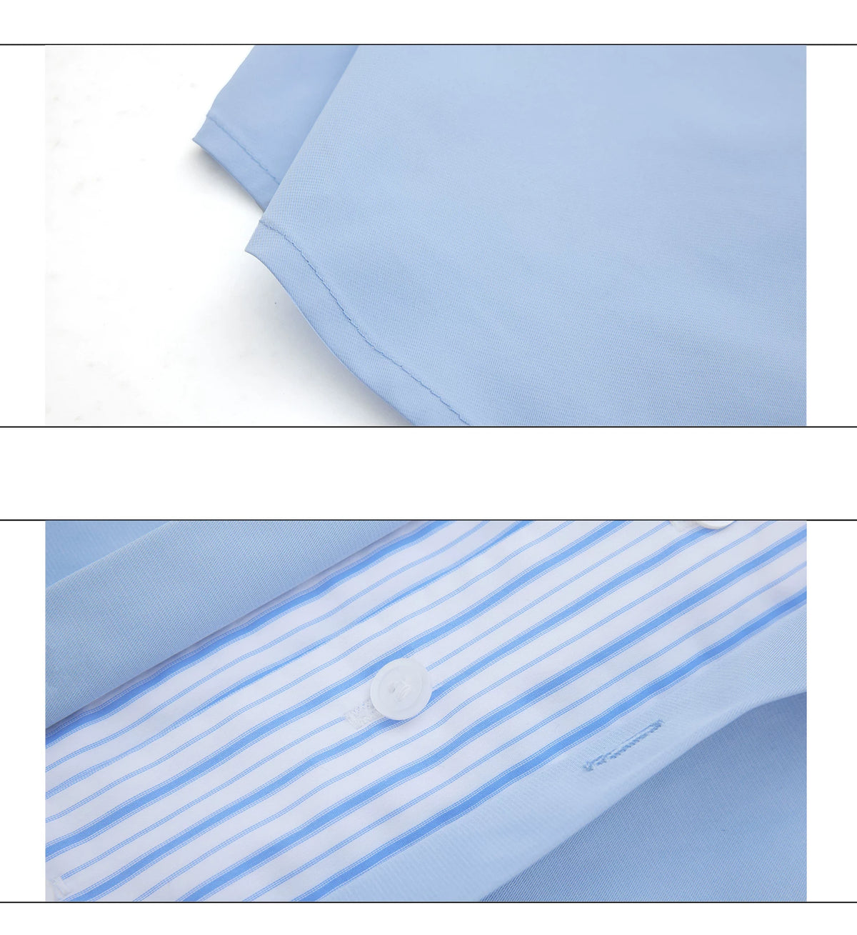 Relaxed Striped Faux Two-Piece Short-Sleeve Shirt - description image 12