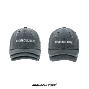 Washed Cotton Layered-Brim Baseball Cap in Gray - main image 1