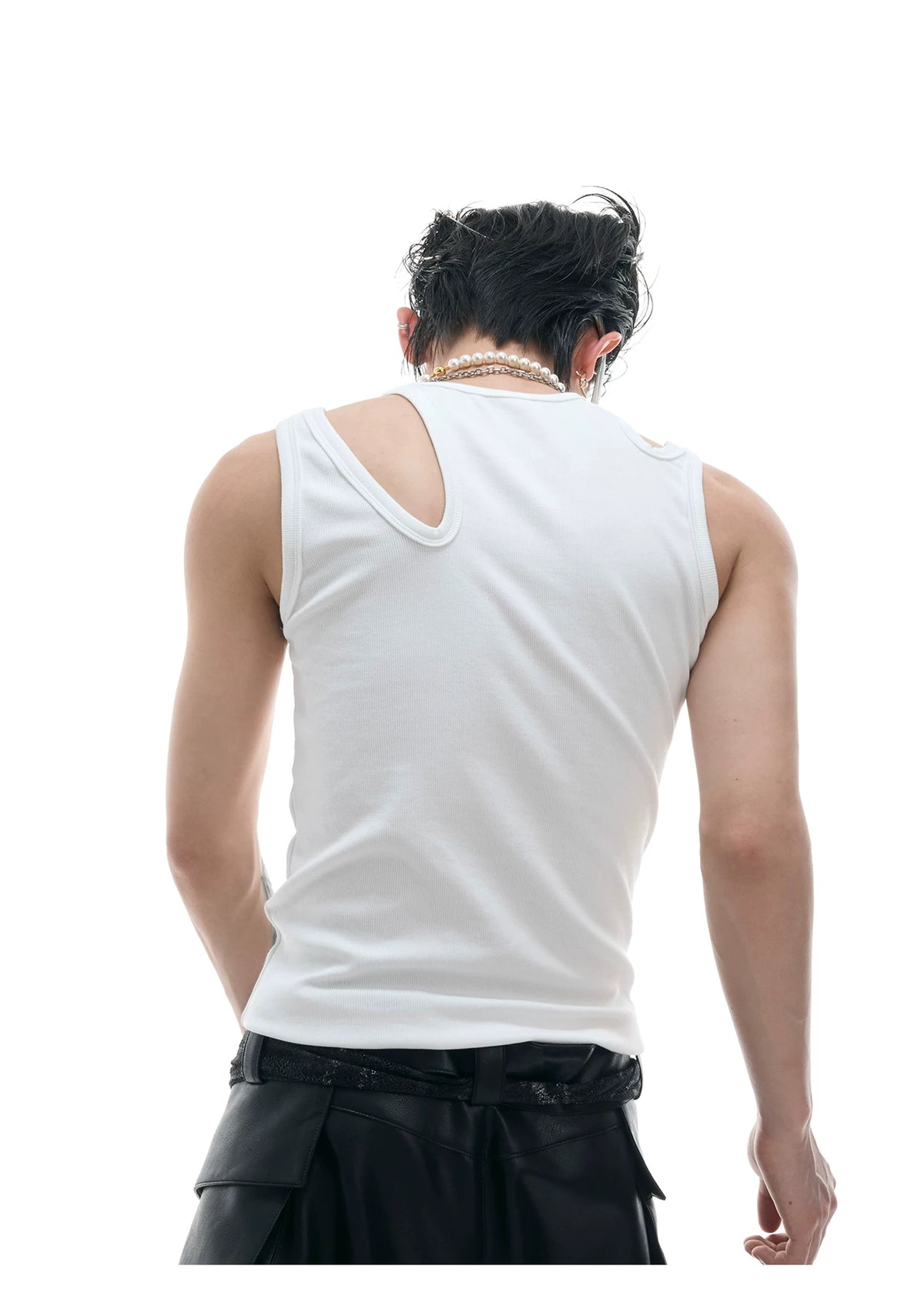 Cutout Metal-Detail Tank Vest | Argue Culture - description image 6