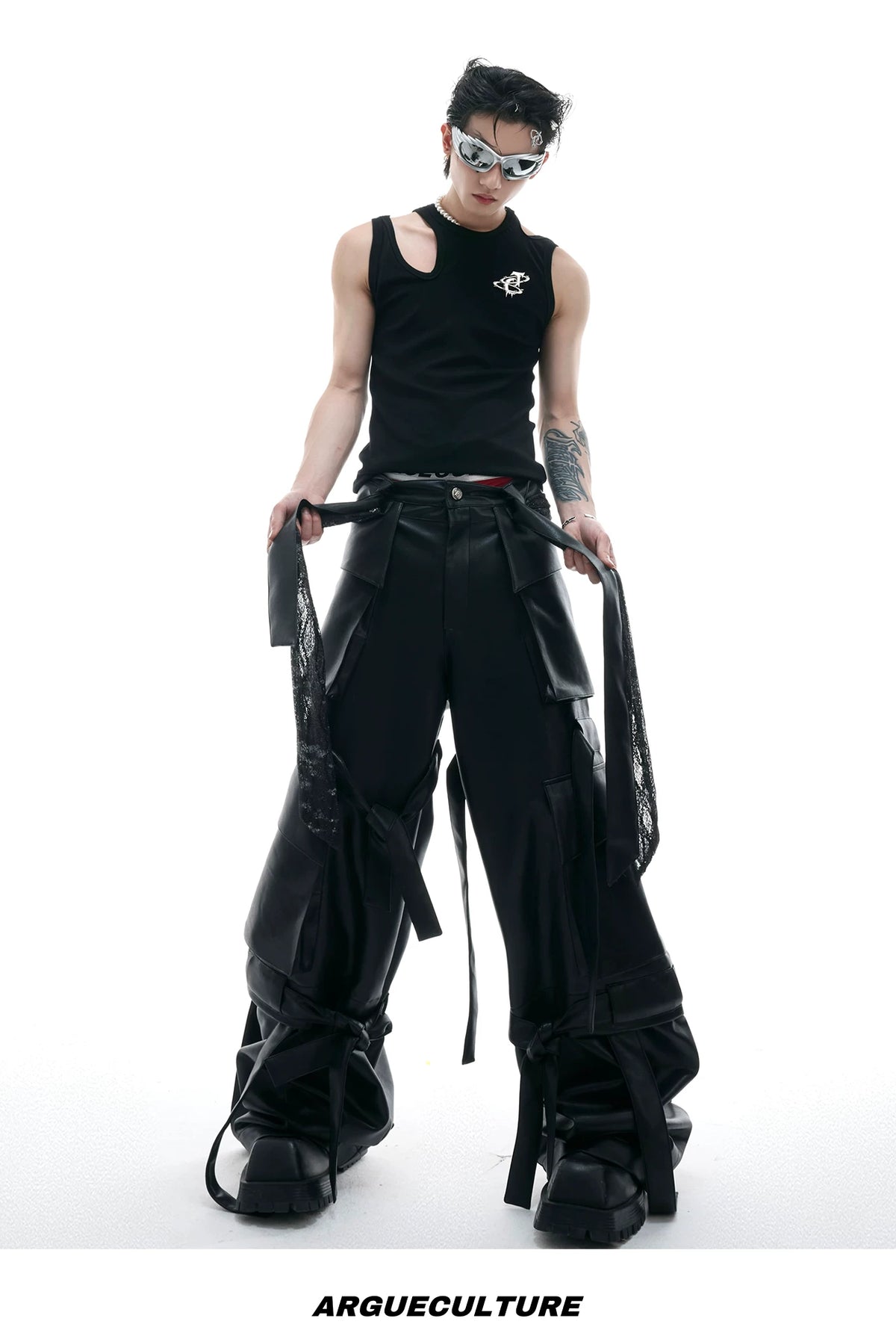Cutout Metal-Detail Tank Vest | Argue Culture - description image 11