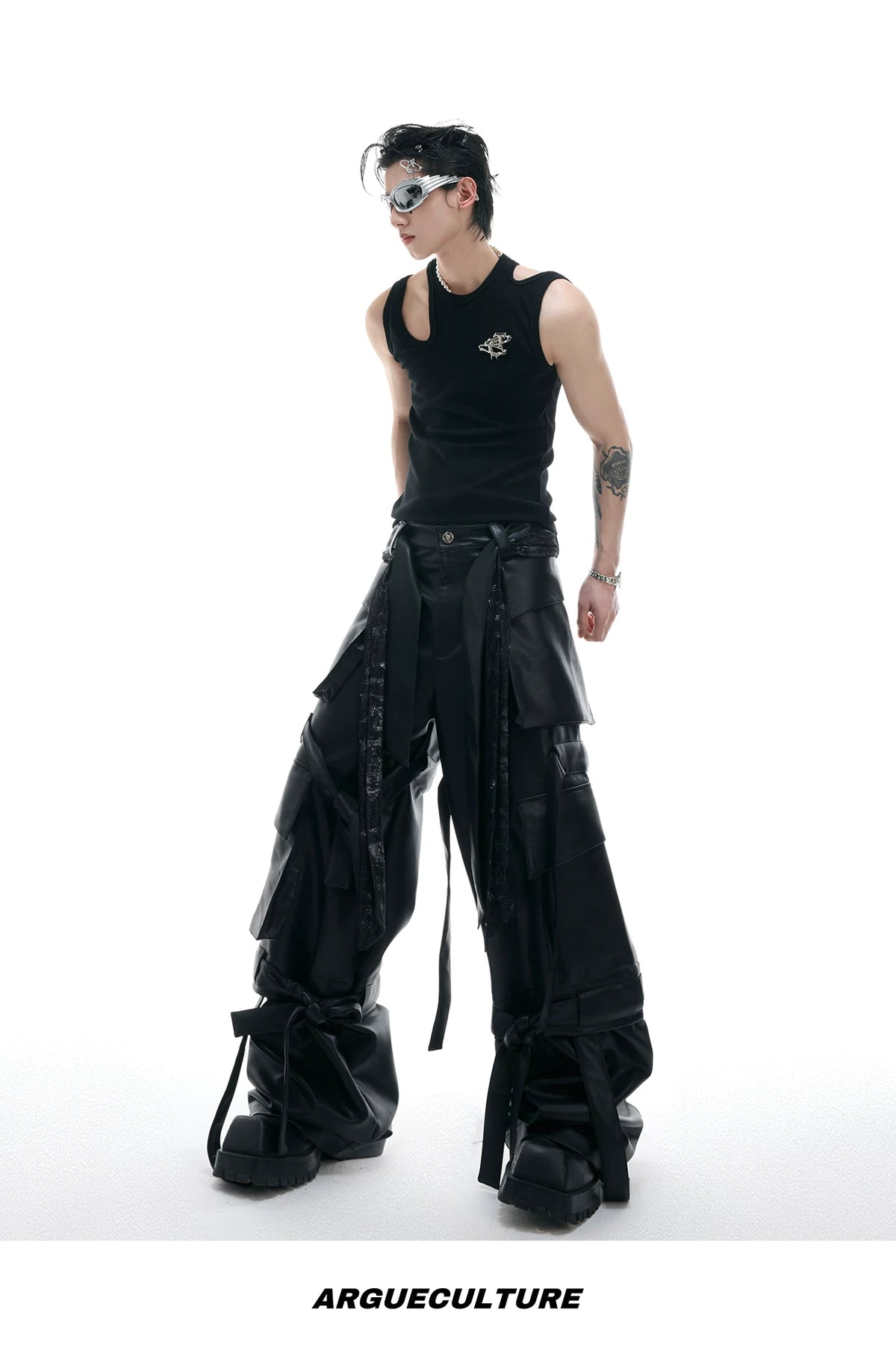 Cutout Metal-Detail Tank Vest | Argue Culture - description image 13