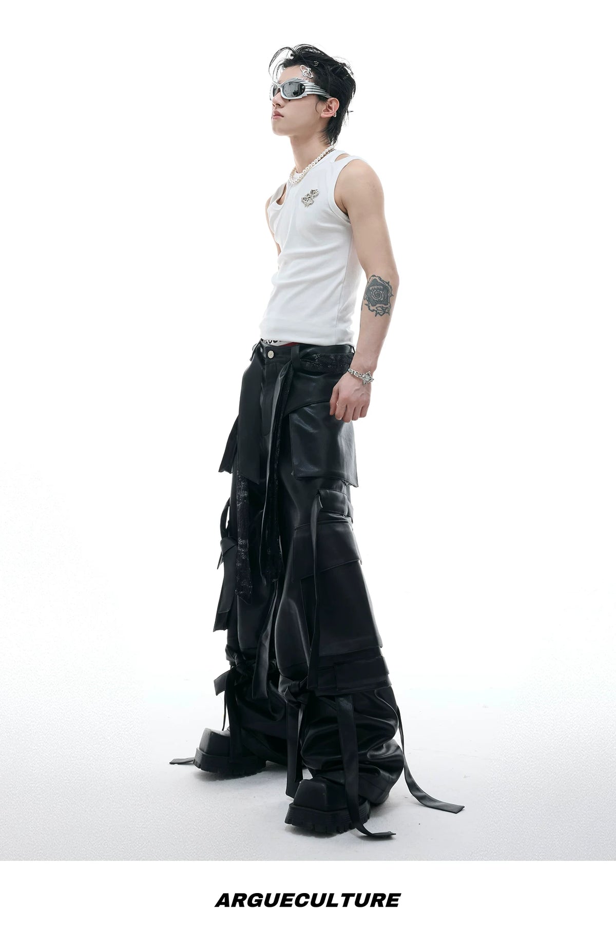 Cutout Metal-Detail Tank Vest | Argue Culture - description image 15