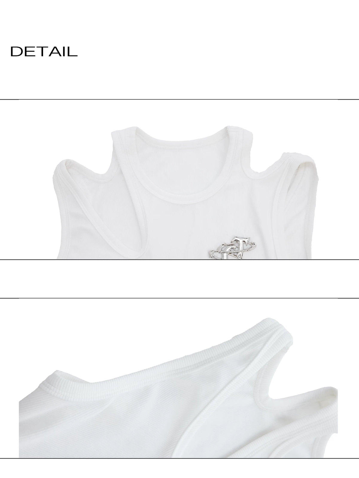 Cutout Metal-Detail Tank Vest | Argue Culture - description image 17