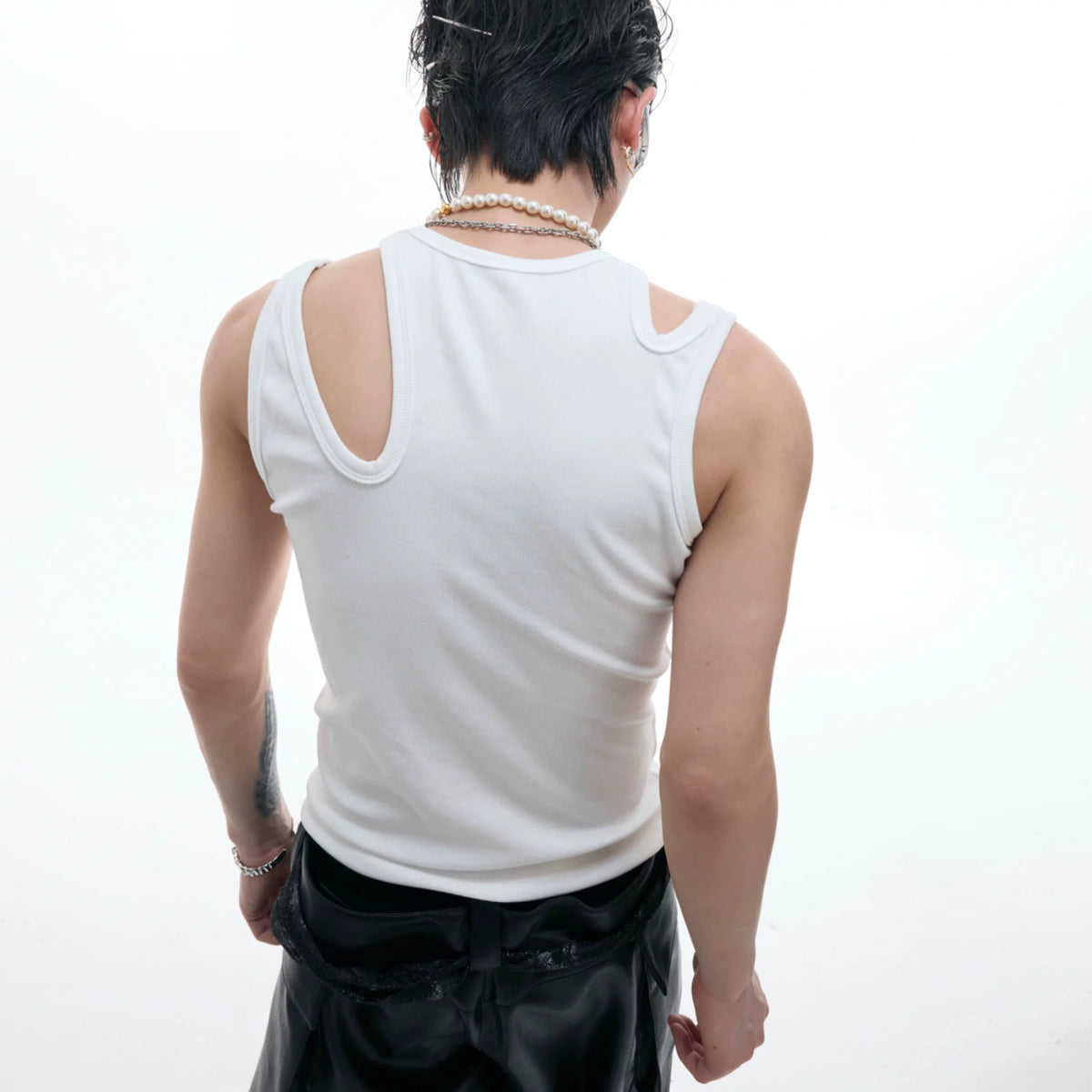 Cutout Metal-Detail Tank Vest | Argue Culture - main image 4