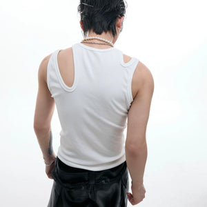 Cutout Metal-Detail Tank Vest | Argue Culture - main image 4