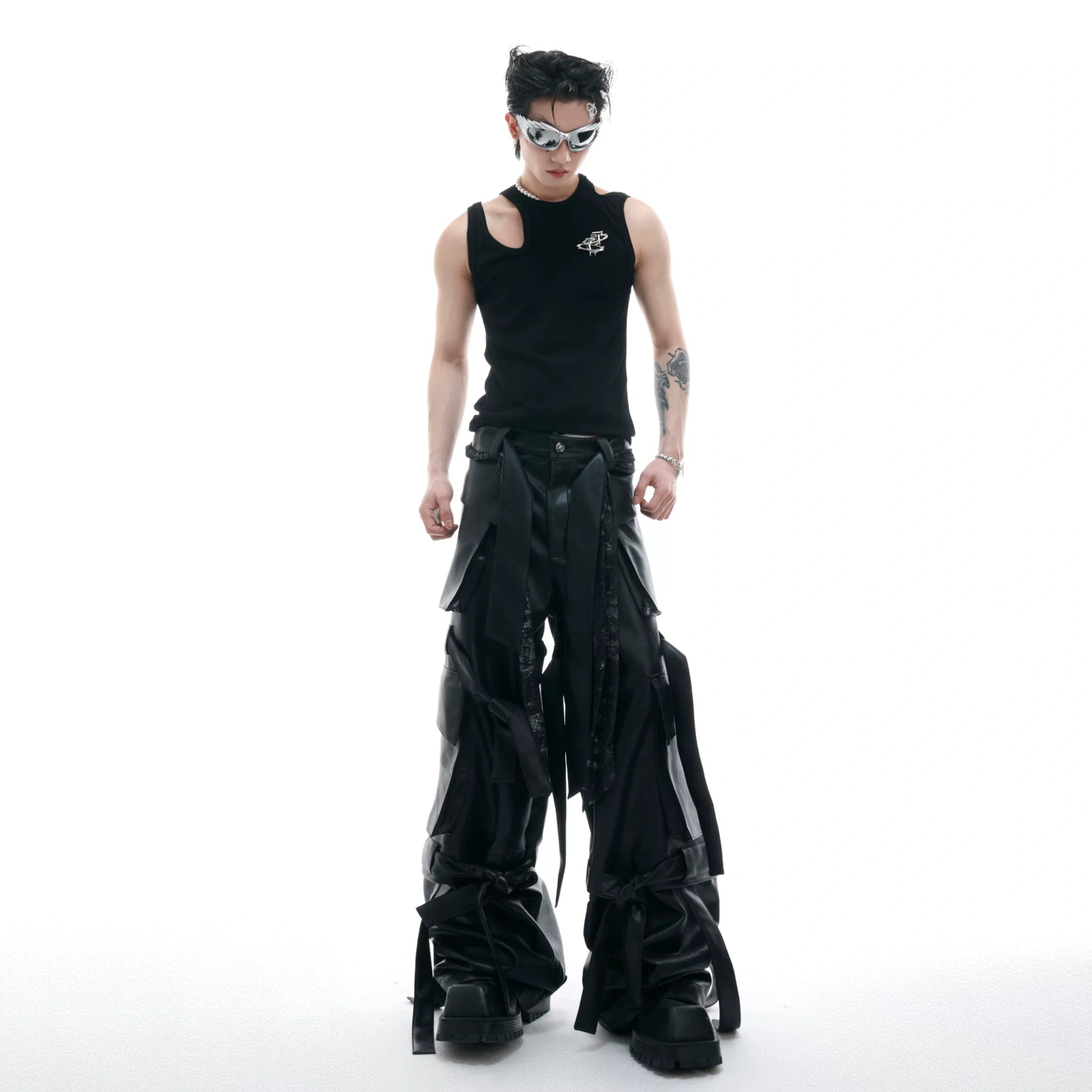 Cutout Metal-Detail Tank Vest | Argue Culture - main image 5