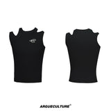 Cutout Metal-Detail Tank Vest | Argue Culture - Black Vest