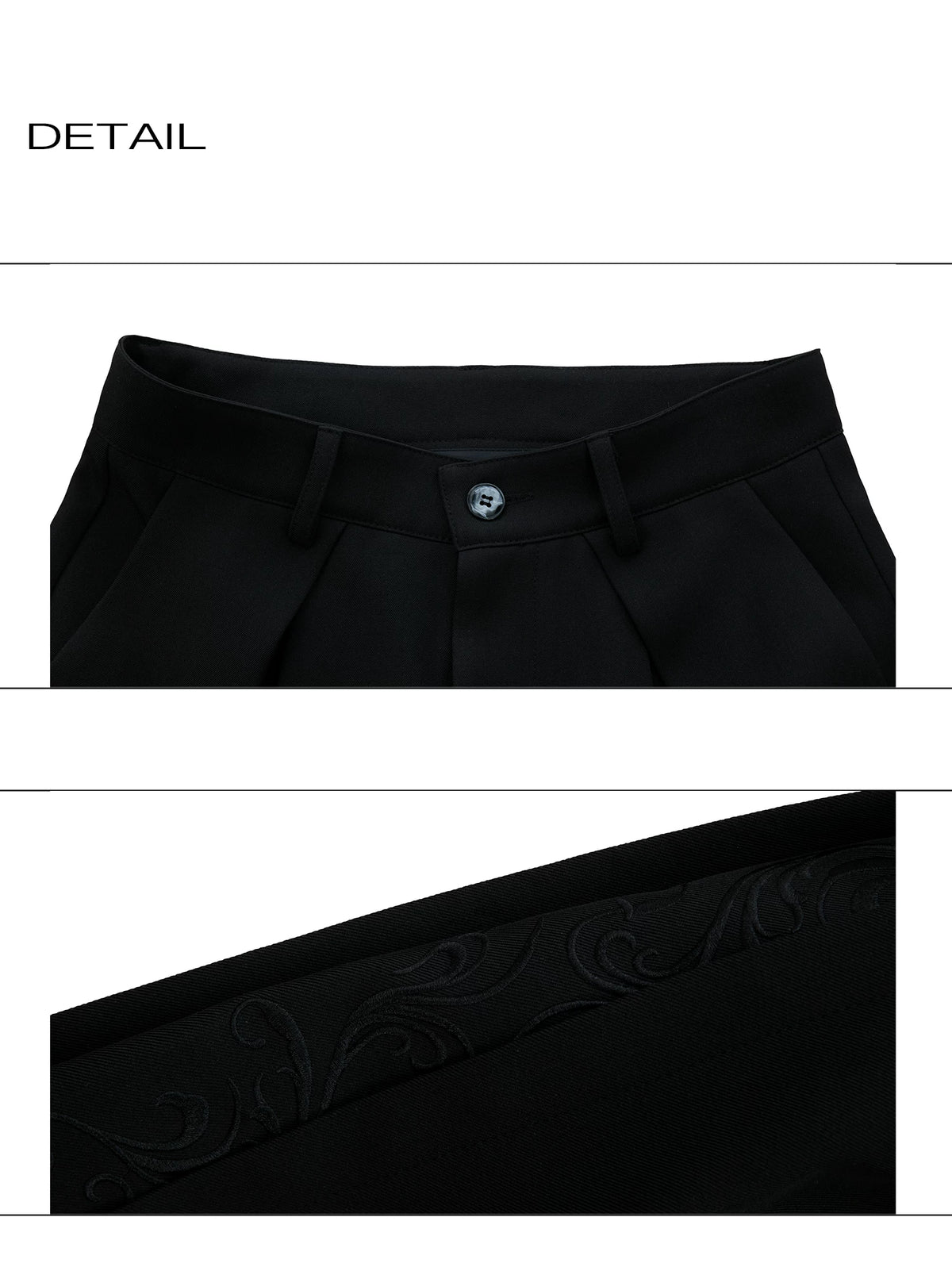 Relaxed Wide-Leg Embroidered Trousers | Avant-Garde - description image 19