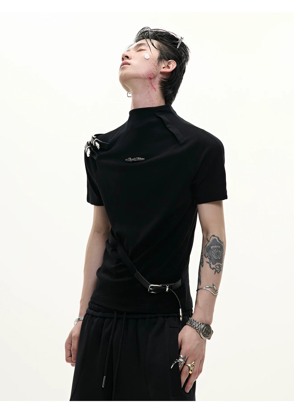 Cotton Letter Graphic T-Shirt | Relaxed Streetwear - description image 3