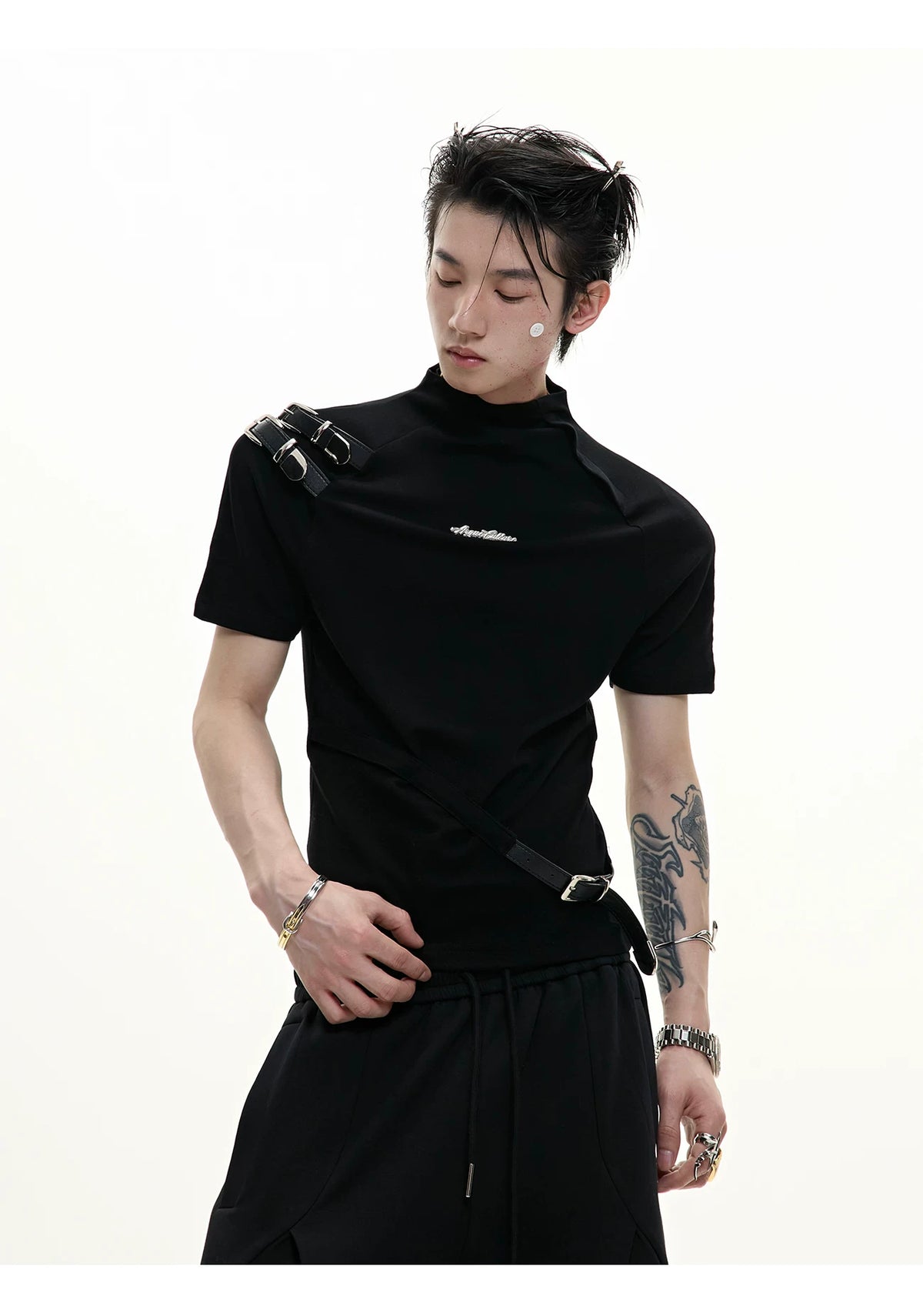 Cotton Letter Graphic T-Shirt | Relaxed Streetwear - description image 5