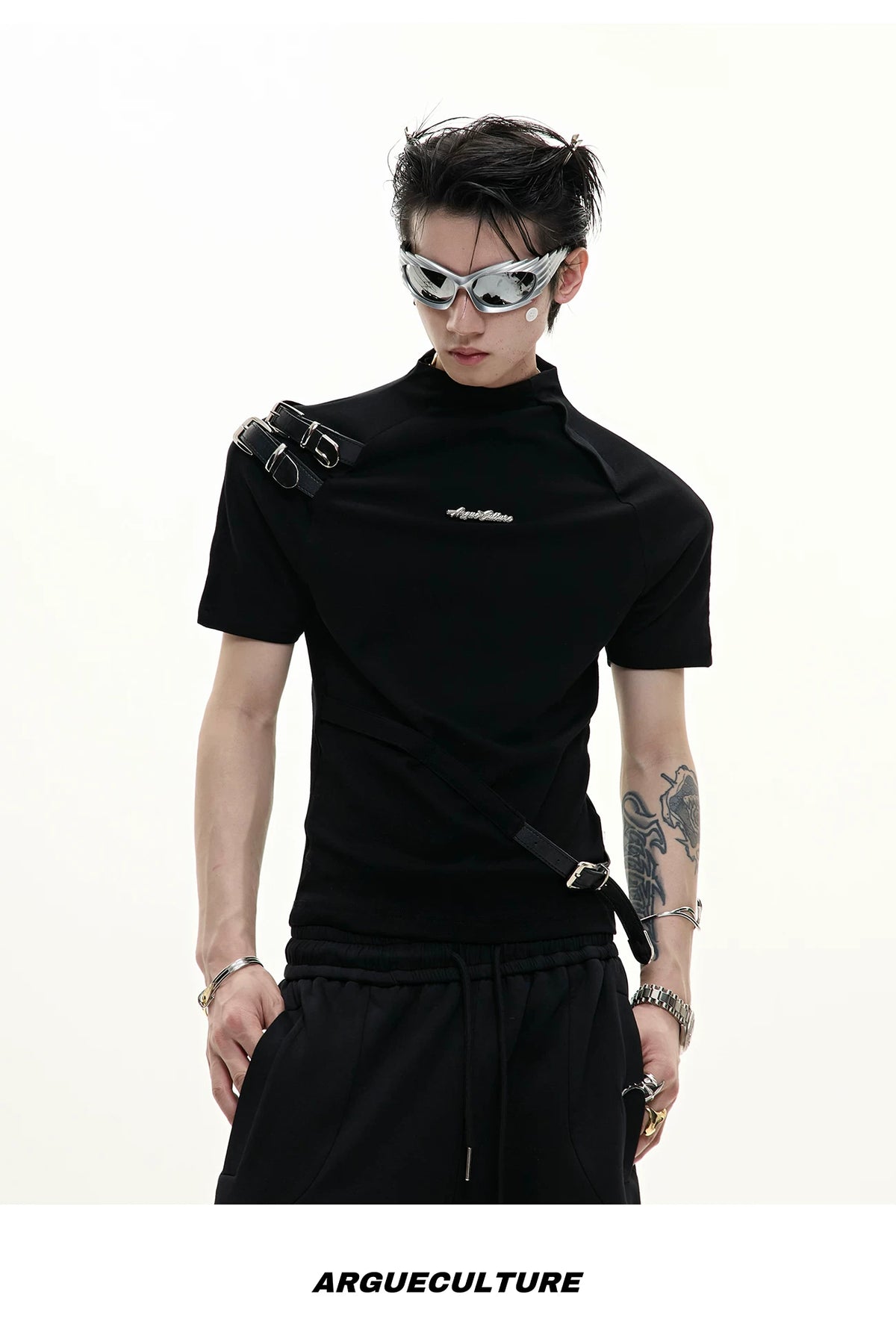 Cotton Letter Graphic T-Shirt | Relaxed Streetwear - description image 7