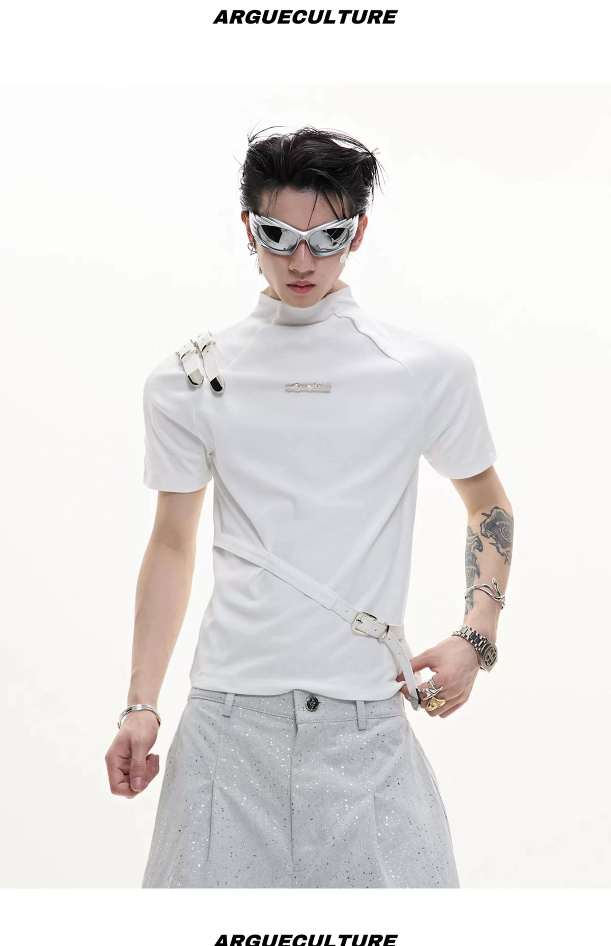Cotton Letter Graphic T-Shirt | Relaxed Streetwear - description image 9